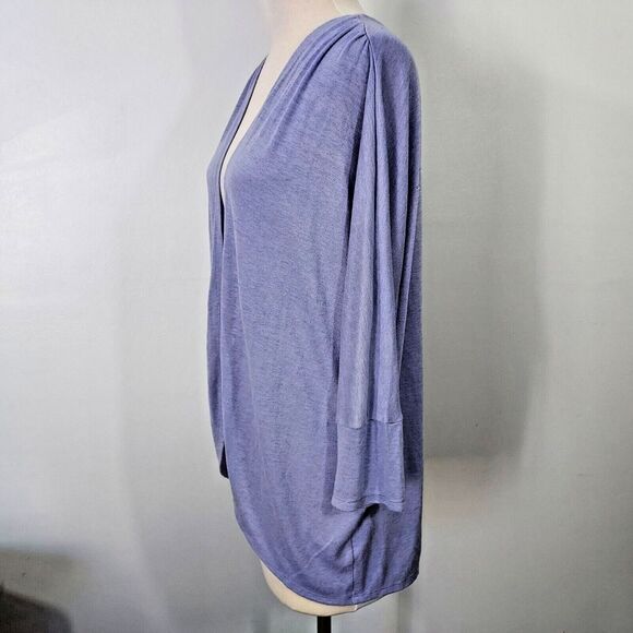 Northern Reflection Cardigan Sweater XL Stretch Soft Open Front Flowy Purple - Picture 4 of 13